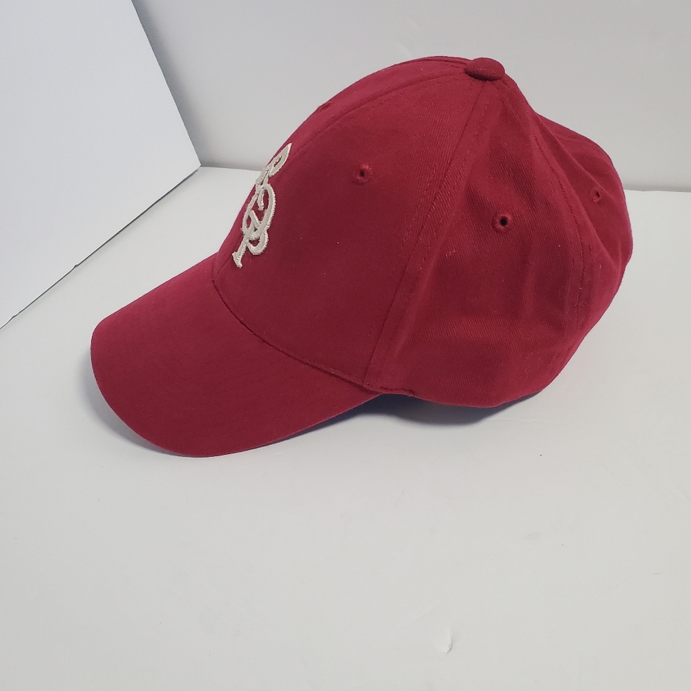 Otto Vtg Maroon ROP Adjustable White Stitch Hat - Picture 3 of 6